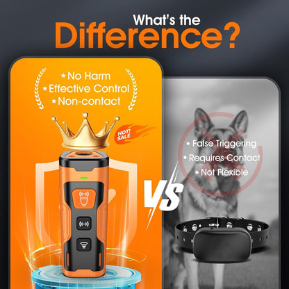 Dog Bark Deterrent Devices for Own or Neighbor'S Dog Ultrasonic Dog Training Device Safe & Effective Portable anti Barking Device for Dogs Indoor Outdoor Use Orange